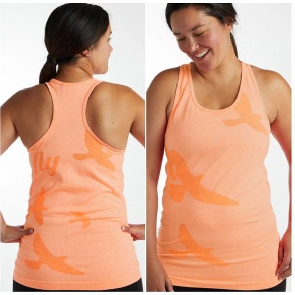 oiselle Tops - Oiselle Flyte Orange Tank Top